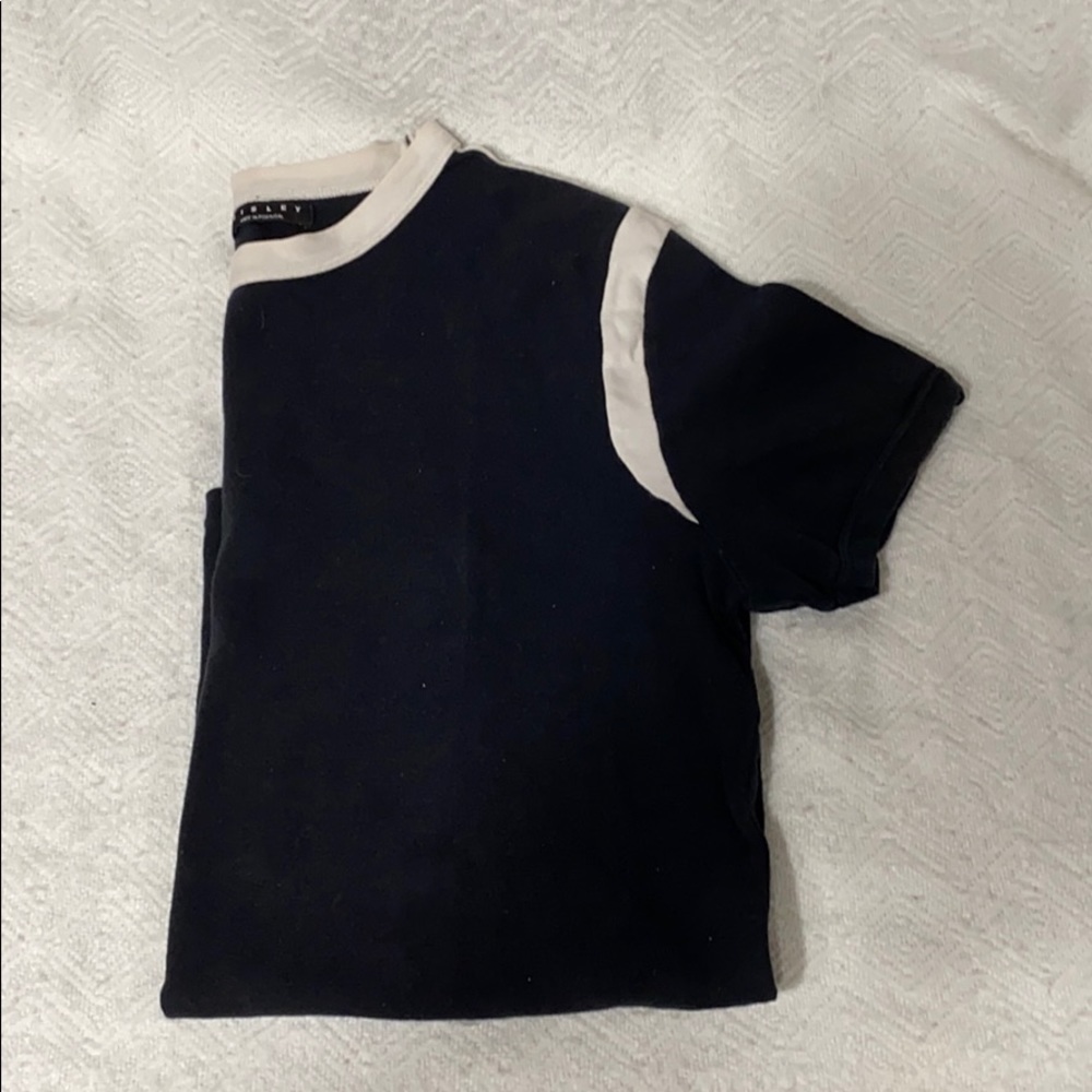Sisley Black and White T Shirt
